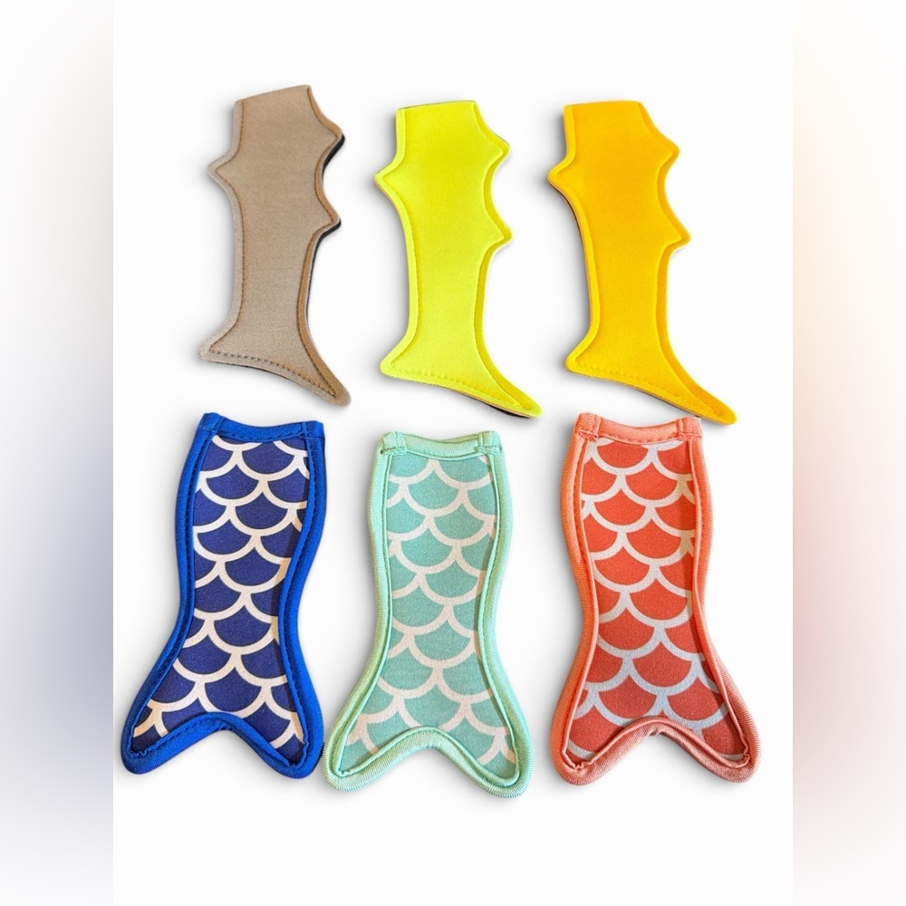 6 Piece Mermaid & Shark Tail Popsicle Holder Set NWT